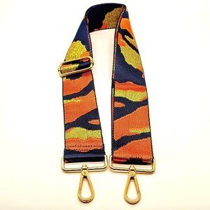 Ahdorned Camo Gold Metallic Wide Bag Strap